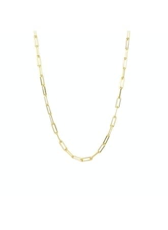 1642N Sterling 24" Link Necklace Gold Plated