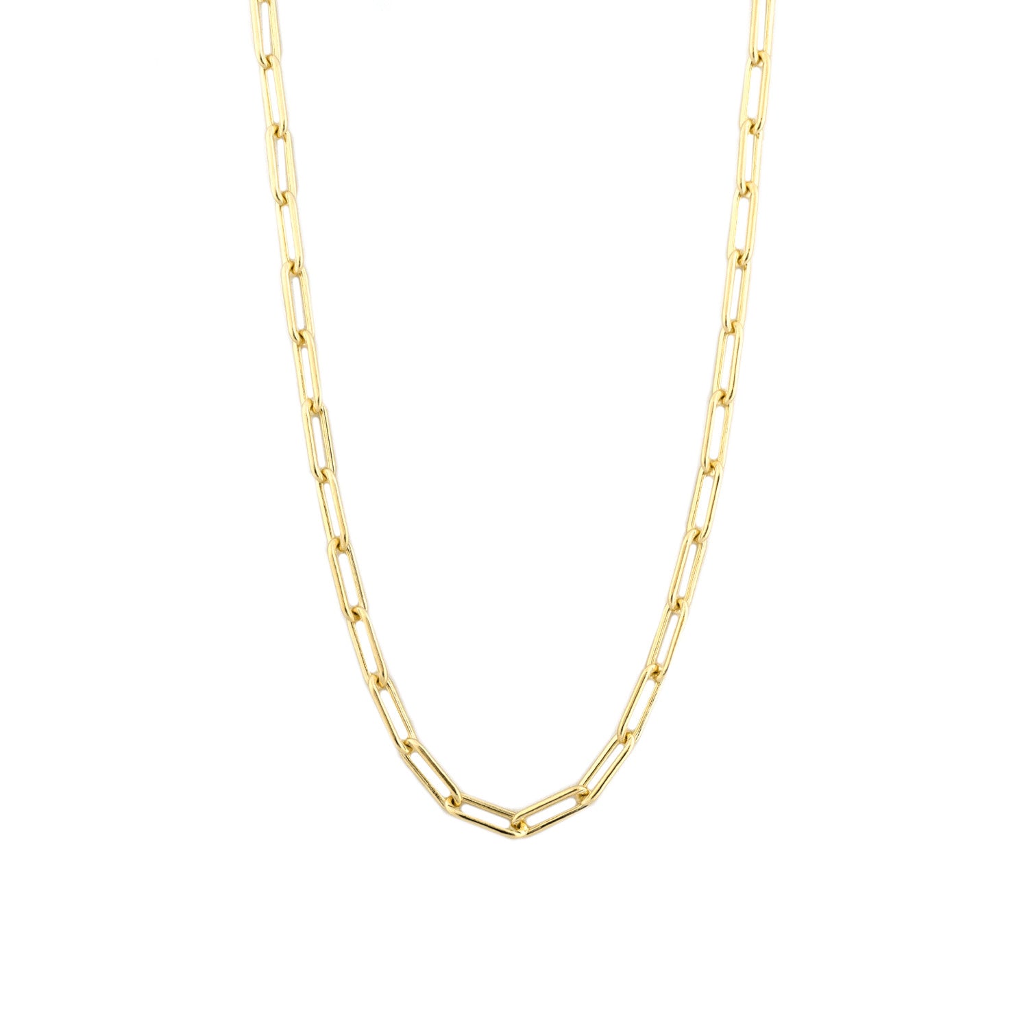 1643N Sterling 30" Link Necklace Gold Plated