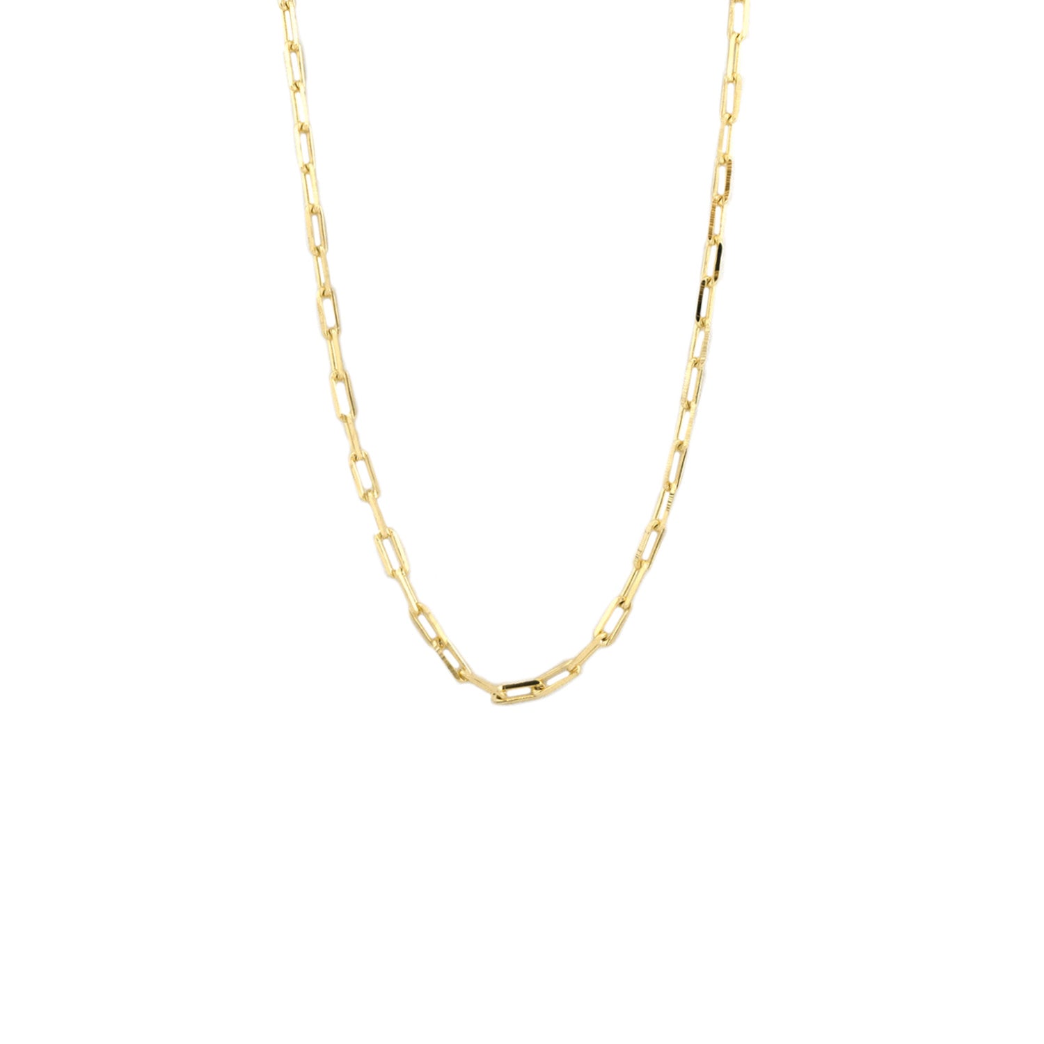 1647N Sterling 24" Small Link Necklace Gold Plated