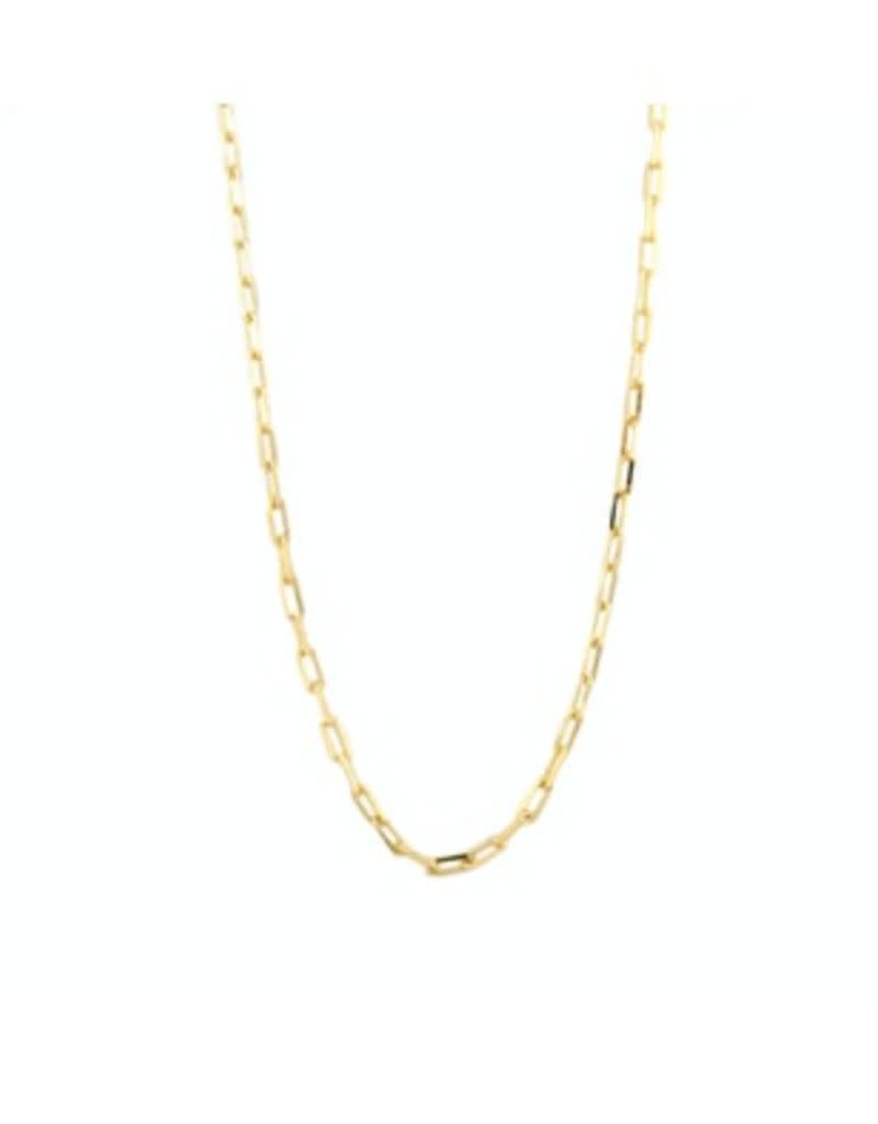 1648N Gold Plated-Sterling 30" Small Link Chain Necklace