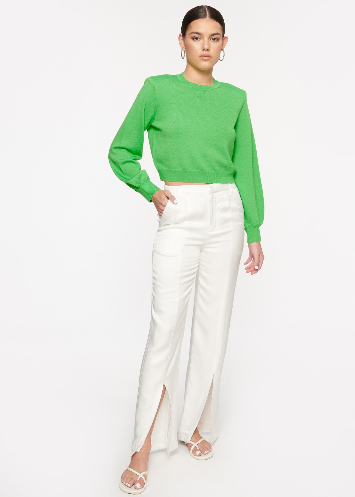 Amelie Twill Pant White