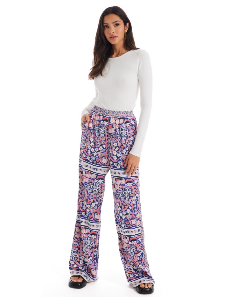 Ava Pants Floral Scarf