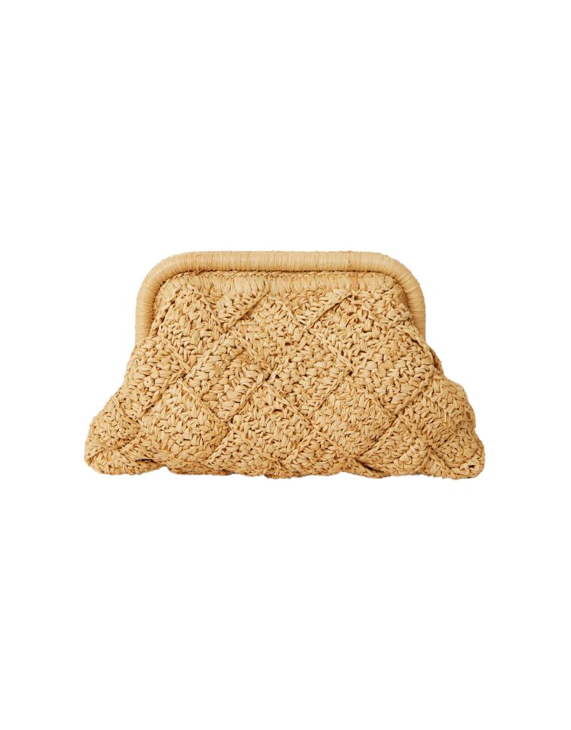 BTB Los Angeles Gigi Framed Clutch Natural