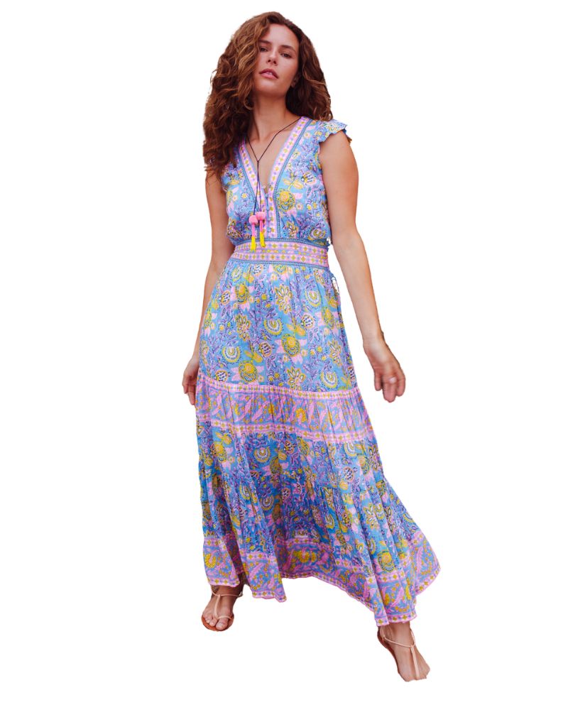 Bell Annabelle Maxi Blue Yellow Print 2