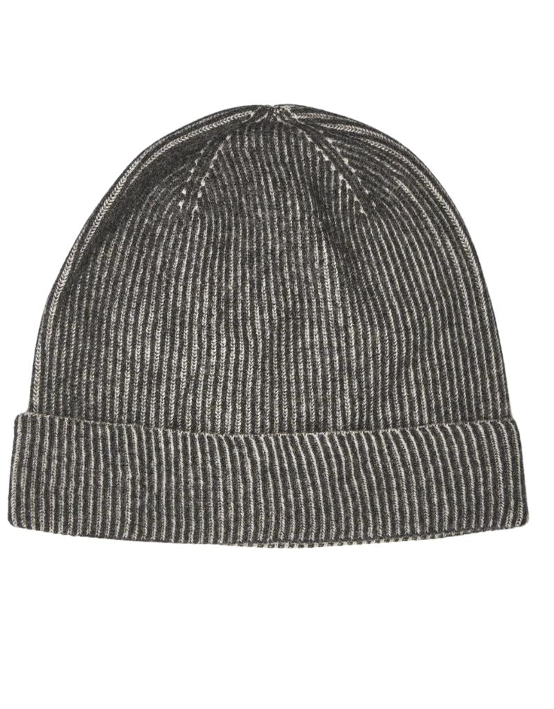 Brodie Plaited Beanie Organic White Charcoal OS