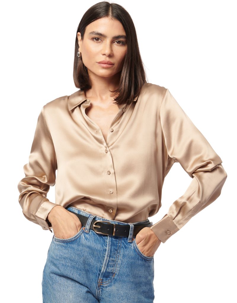 Cami NYC Crosby Blouse Champagne