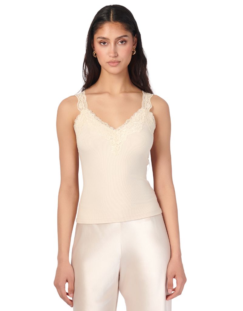 Cami NYC Lani Rib Knit Tank Bone