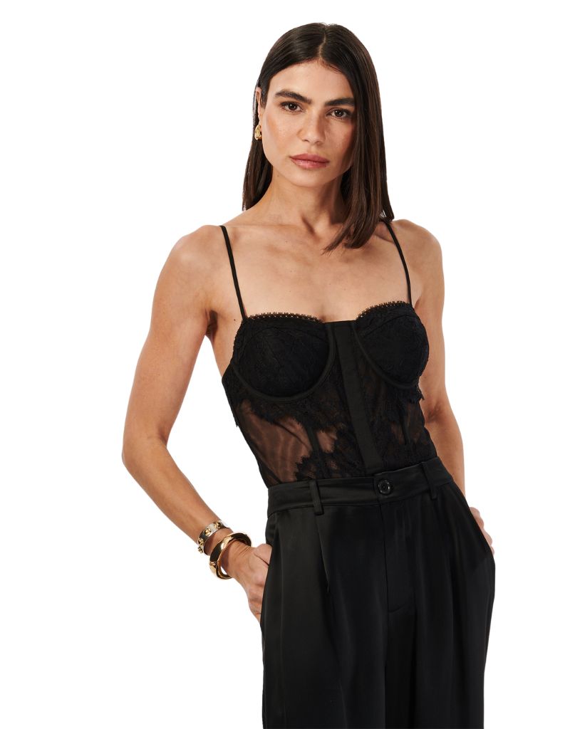 Cami NYC Riona Bodysuit Black