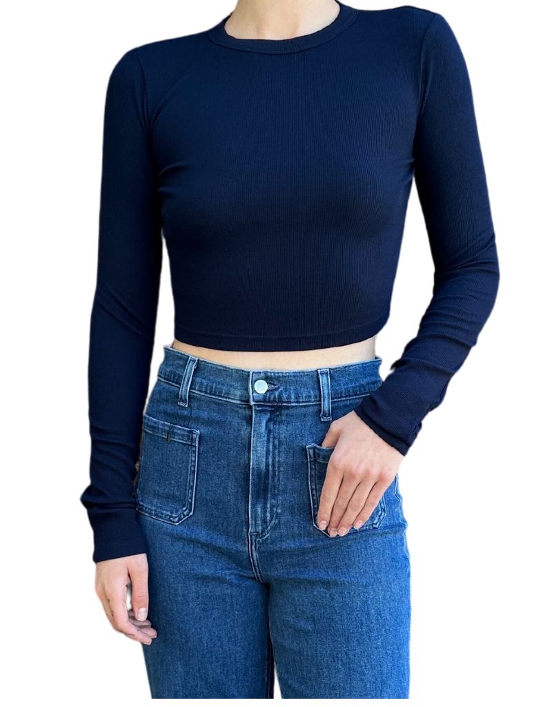 Cotton Citizen Verona Crop Shirt Super Navy