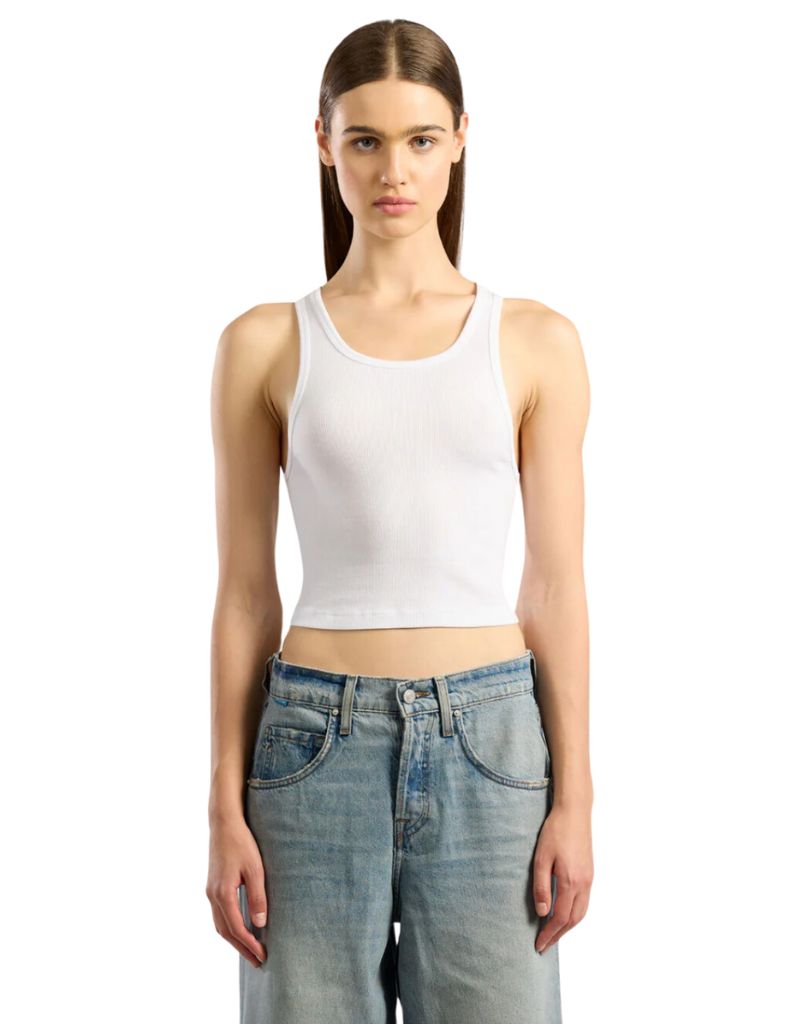 Cotton Citizen Verona Crop Tank White