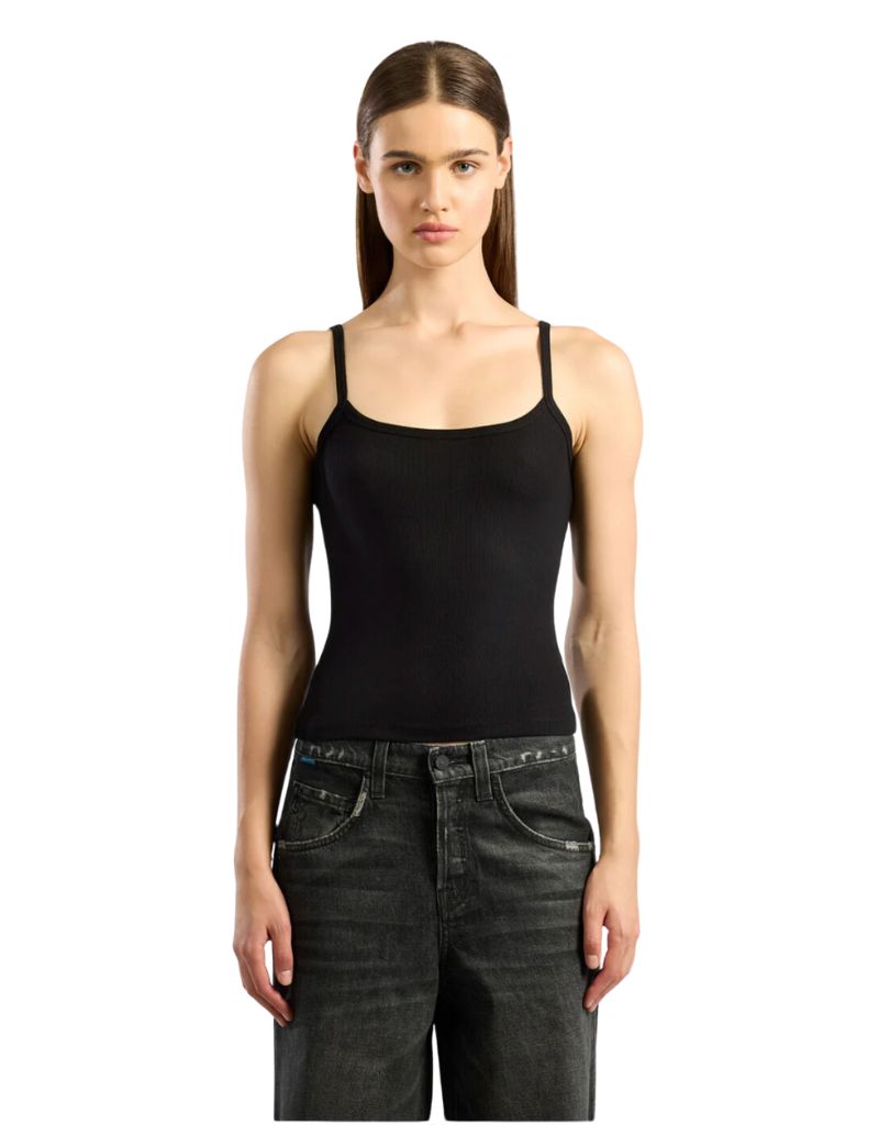 Cotton Citizen Verona Spaghetti Tank Jet Black