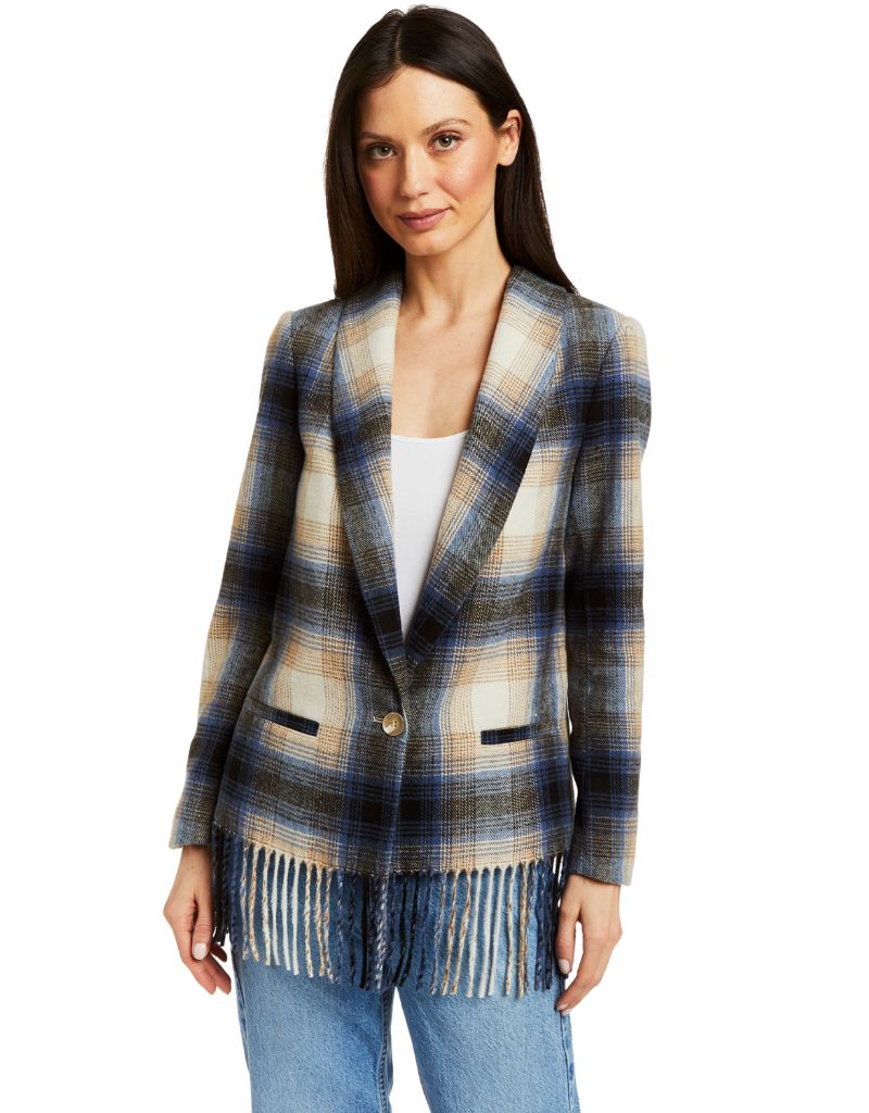 Drew Prince Fringe Benefits Blazer Denim