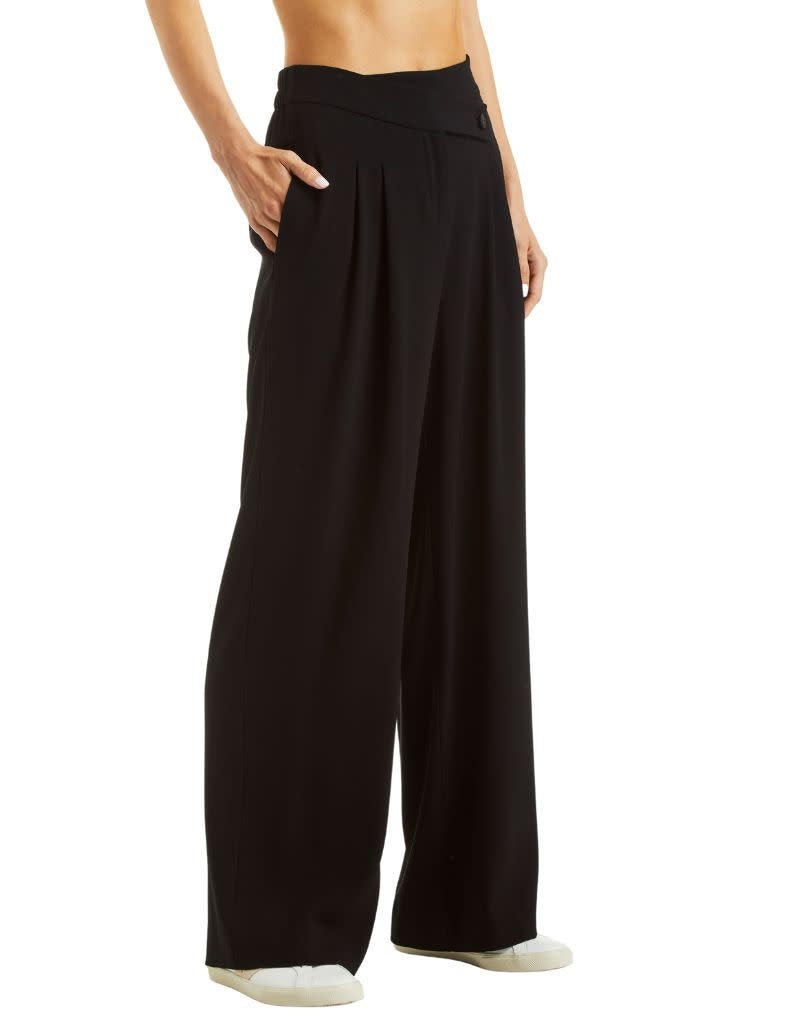 Drew Victoria Satin Crepe Pant Black