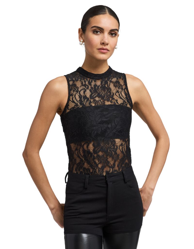 Generation Love Kaylin Lace Bodysuit Black