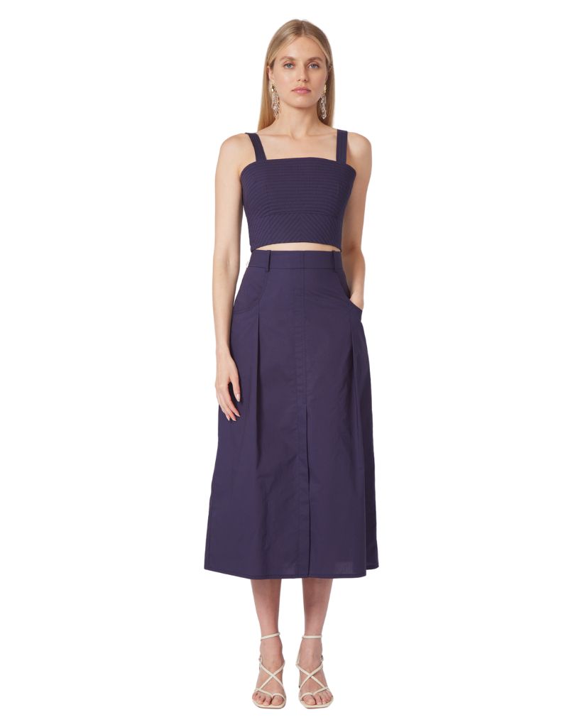 Gilner Farrar Jazlyn Skirt Navy Poplin