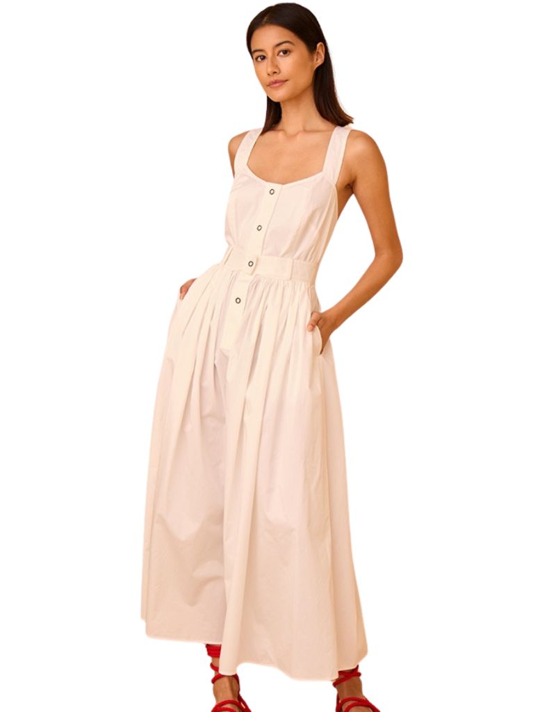 Hunter Bell Cleo Dress Bright White 