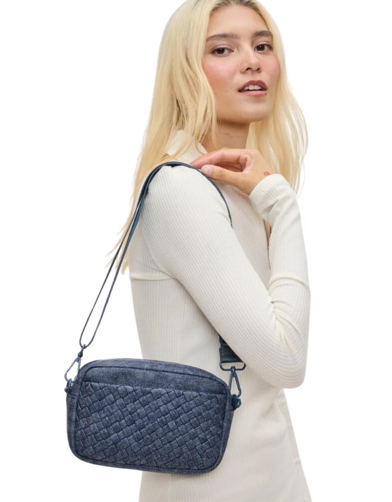 Inspiration Woven Neoprene Crossbody Dark Denim