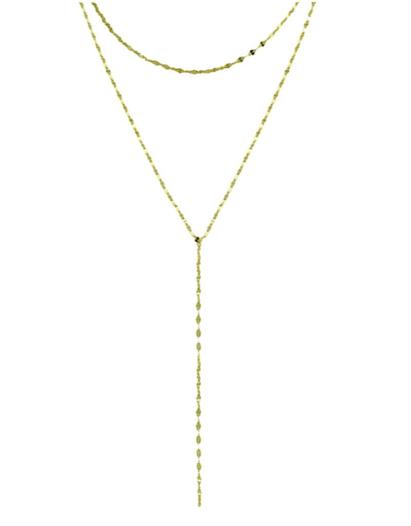 JTG Jewelry Chain Lariat Necklace Gold