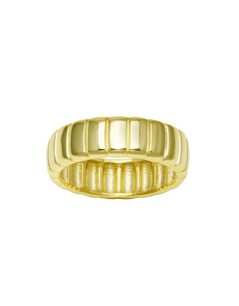 JTG Jewelry Fluted Band Gold