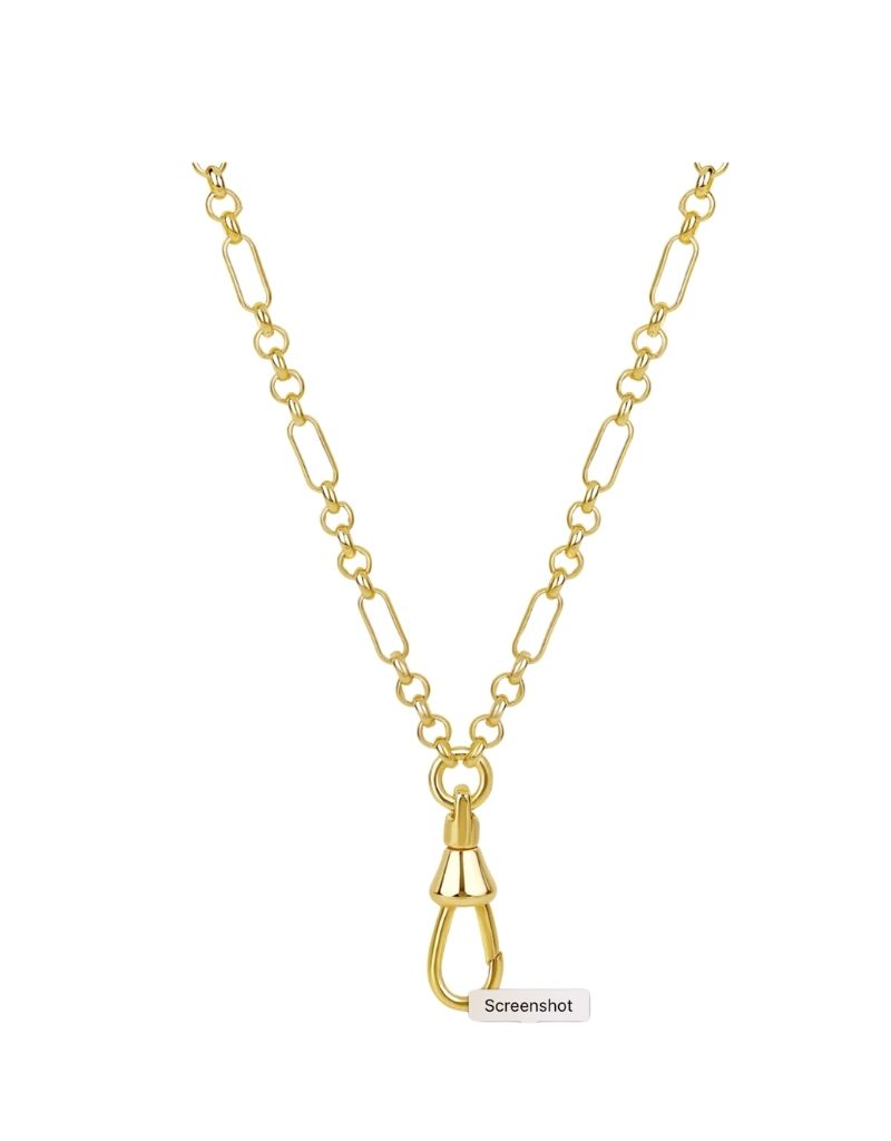 JTG Jewelry Fob Clasp Link Chain Gold