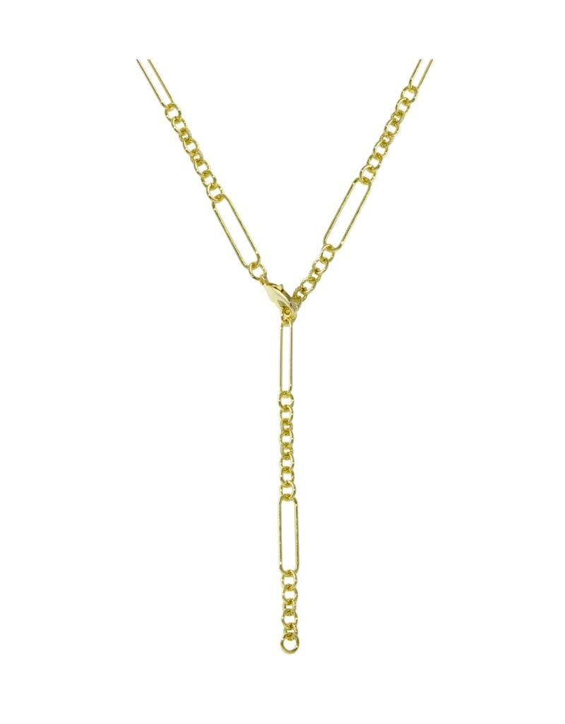 JTG Jewelry Link Lobster Lariat Gold