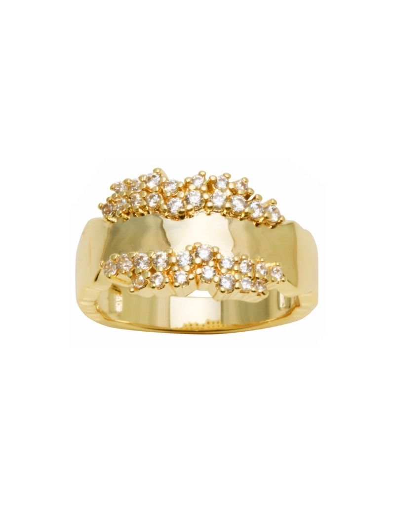 JTG Jewelry Scatter Diamond Ring Gold