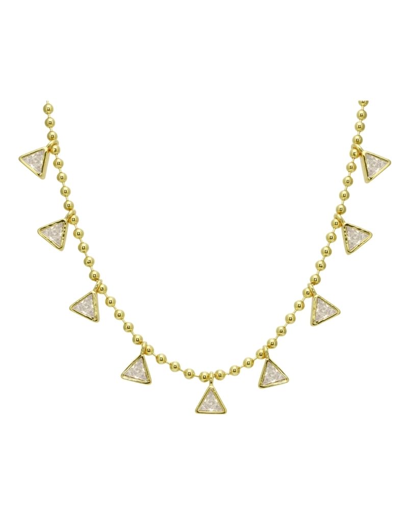 JTG Jewelry Triangle Bezel Toilet Necklace