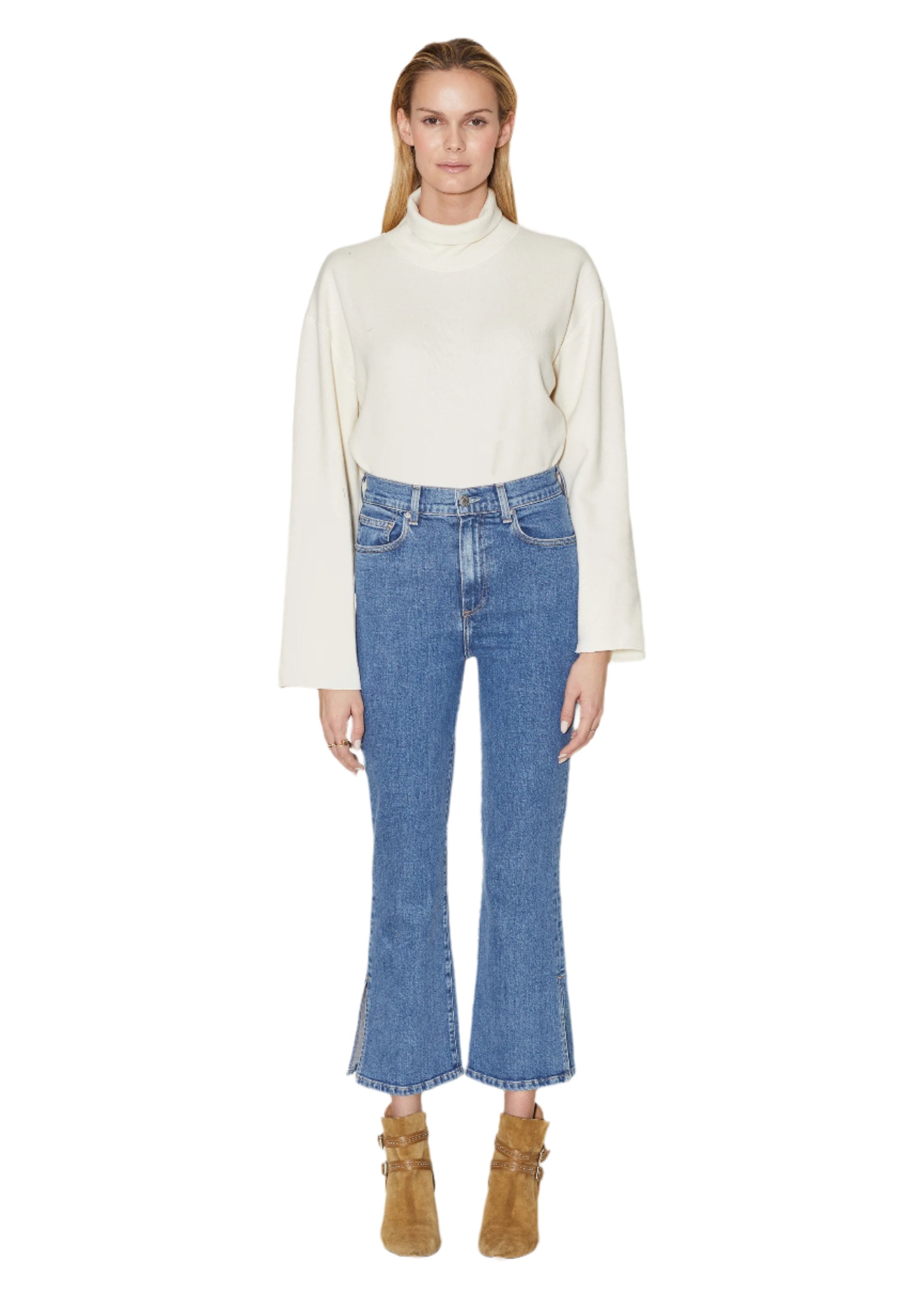 Le Jean Stella Crop Flare Desert