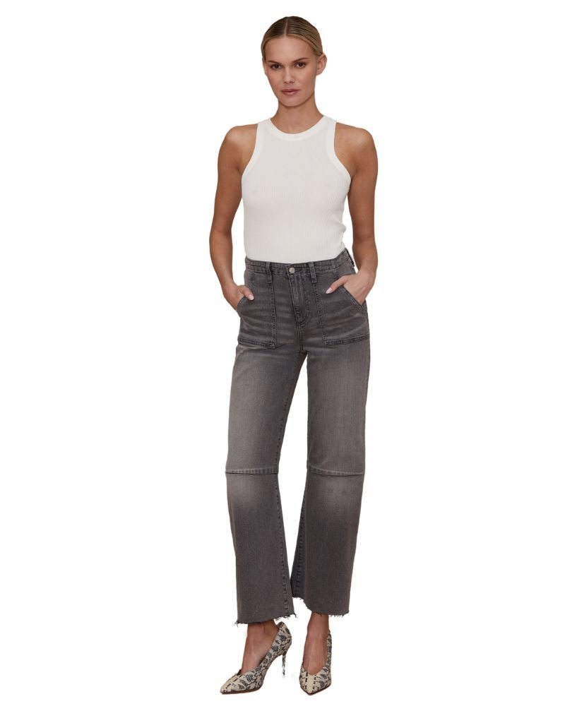 Le Jean Utility Soft Barrel Trouser Moonstone