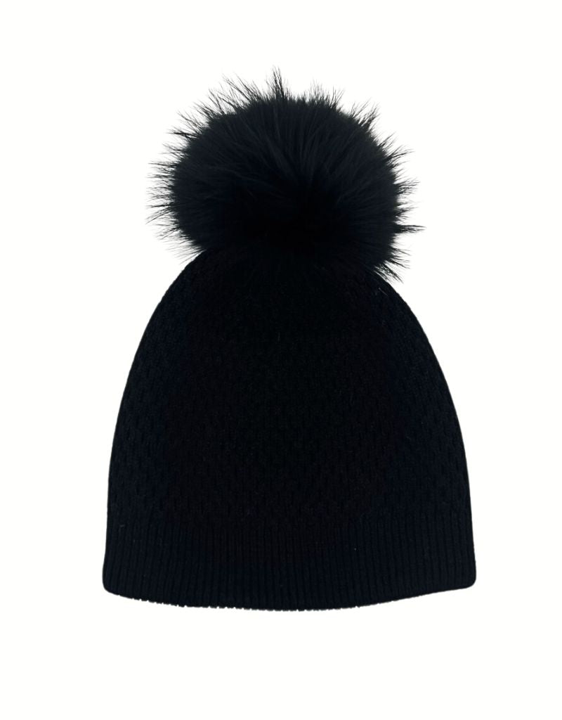 Linda Richards HA-24 Textured Slouch Hat Black