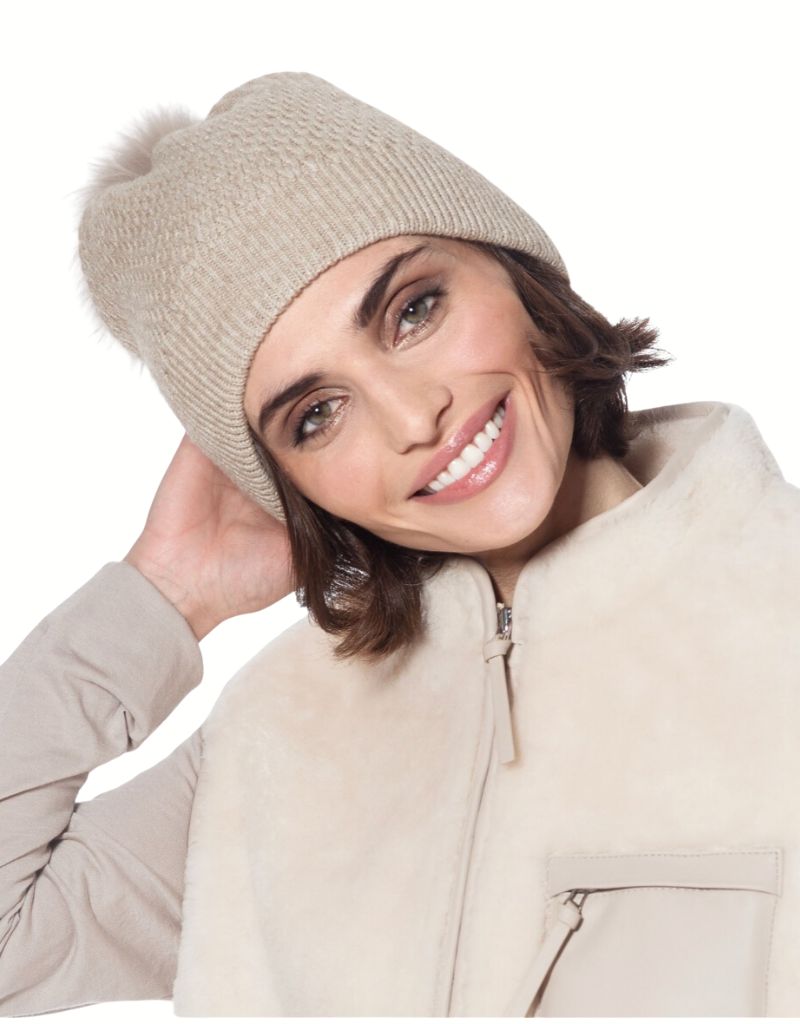 Linda Richards HA-24 Textured Slouch Hat Taupe