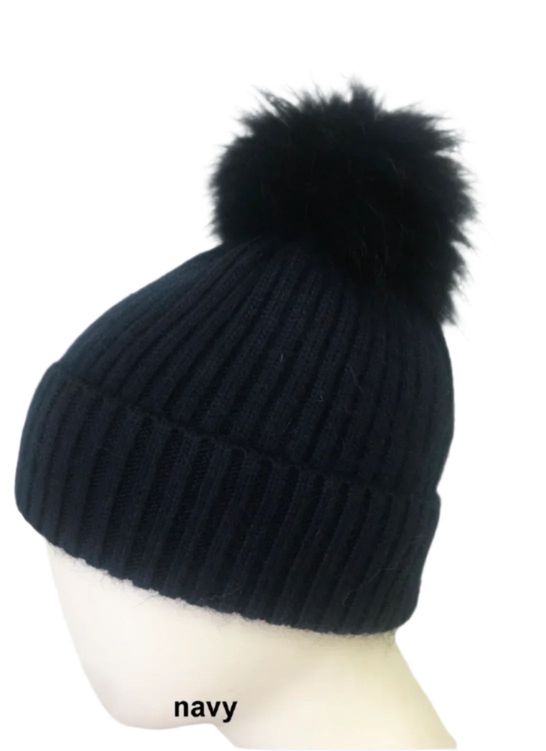 Linda Richards HA-62 Mohair Wool Hat Navy