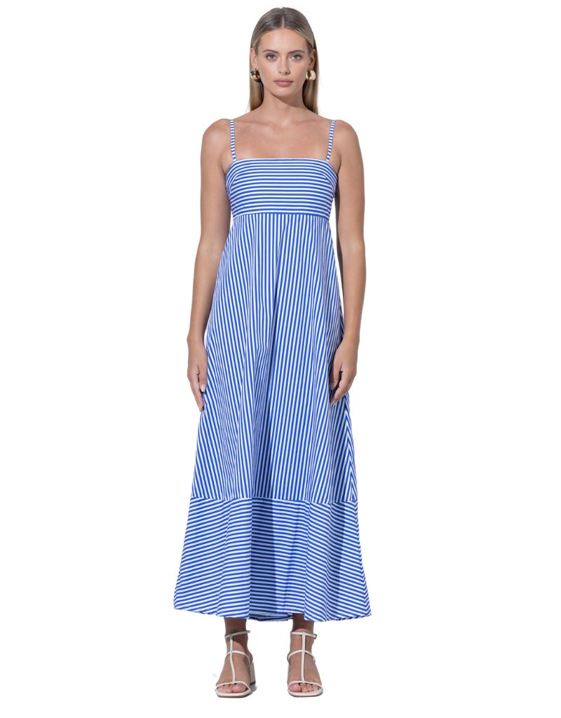 Lusana Anita Poplin Maxi Dress Lapis