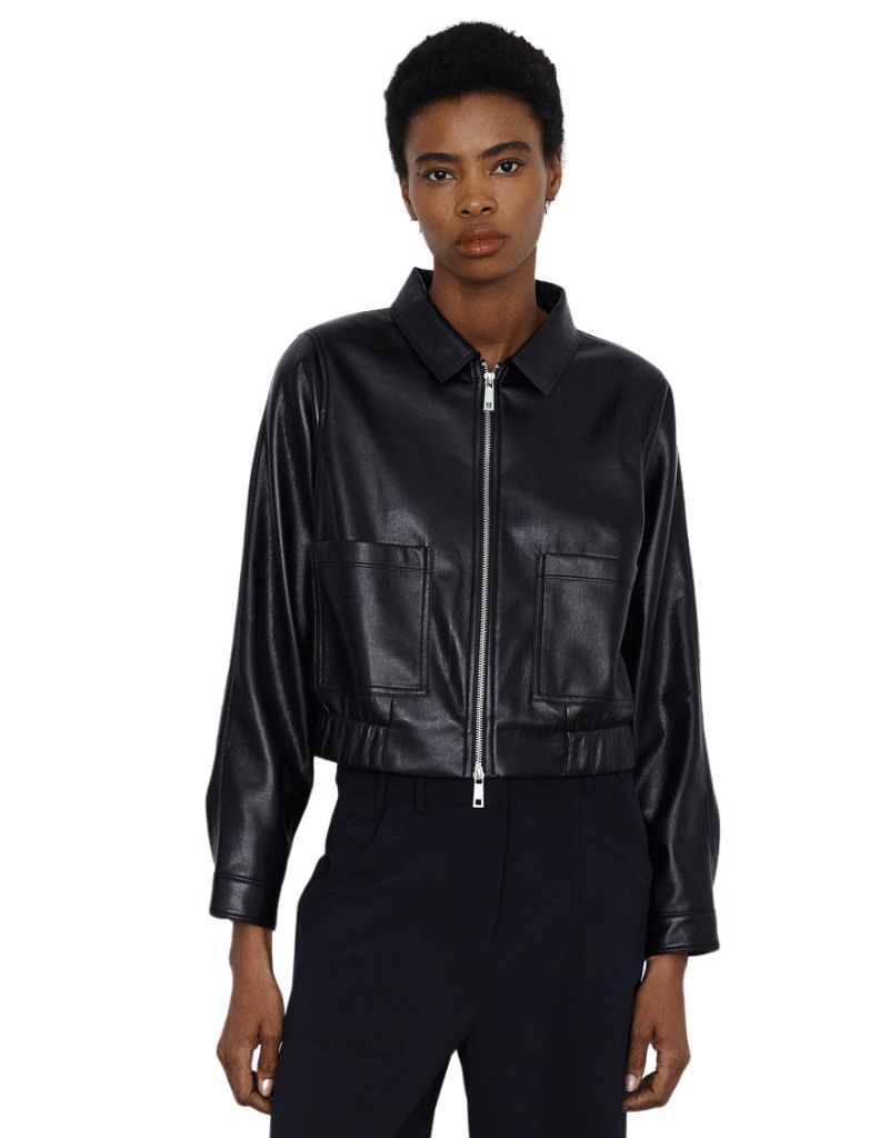 Melissa Nepton Dona Black Vegan Leather Jacket