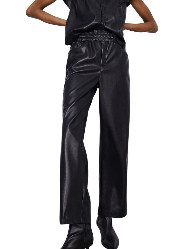 Melissa Nepton Harlow Faux Leather Pant Black