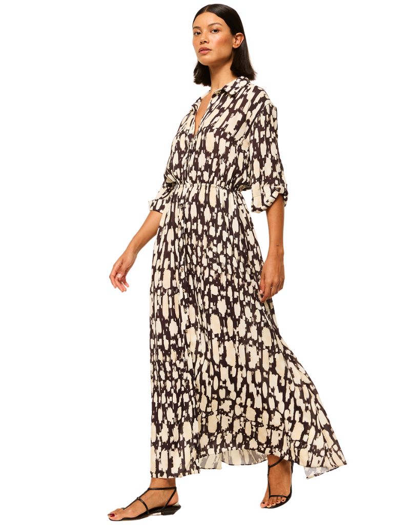 Misa Lourdes Dress Abstract Geo Crepe