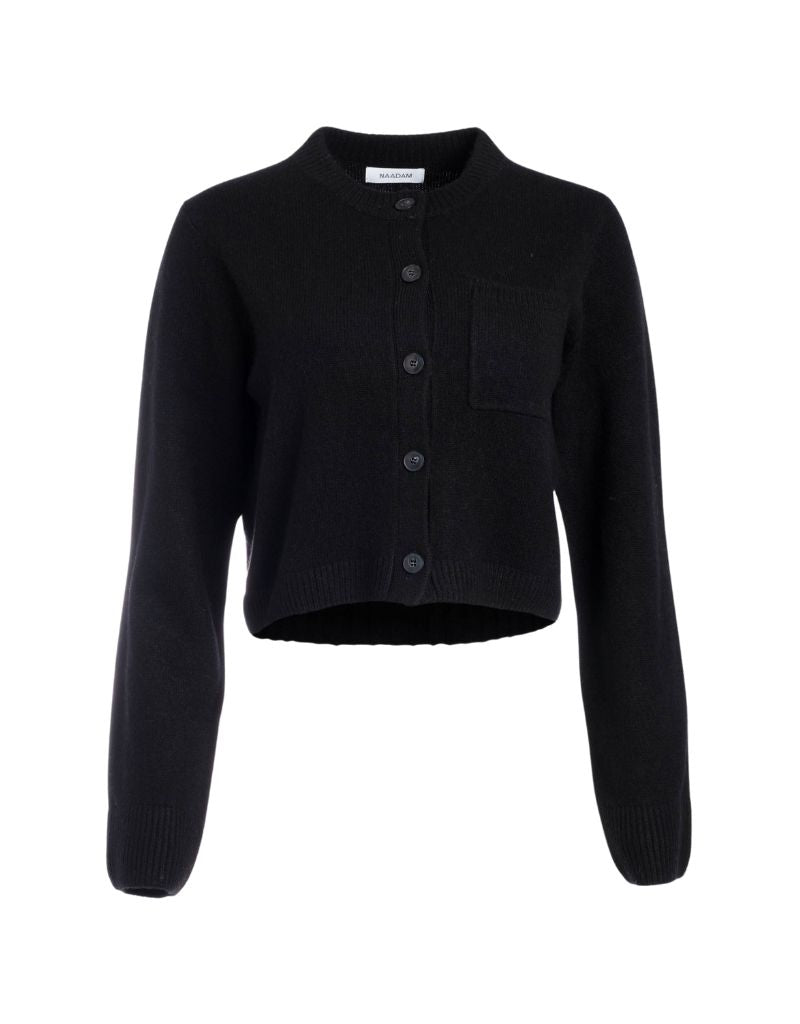 Naadam Luxe Cashmere Utility Cardigan Black