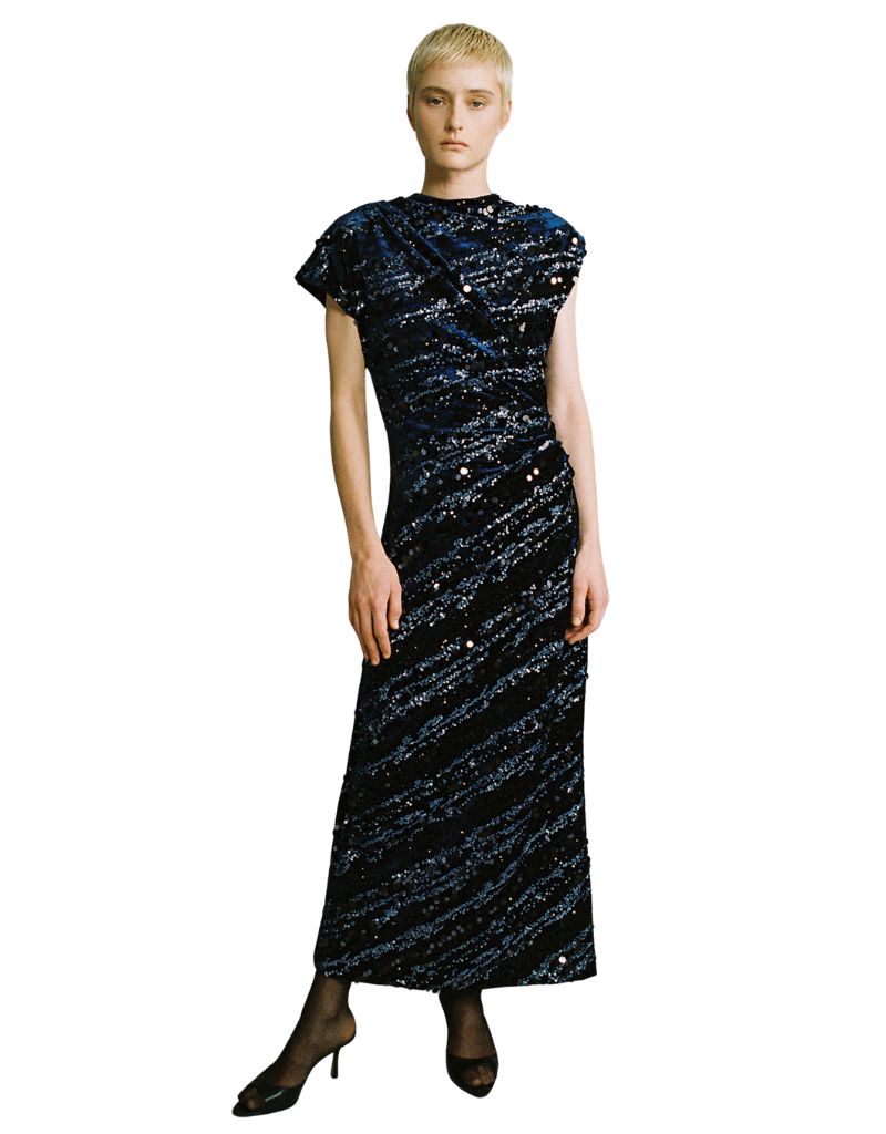 Sabina Musayev Neptune Dress Navy