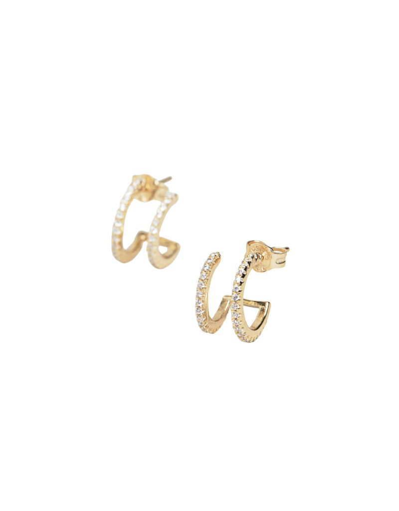 Shashi Erin Pave Hoop Gold