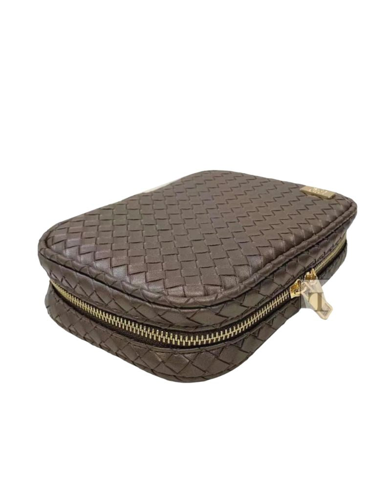 TRVL Luxe Zip Around Woven Bronze