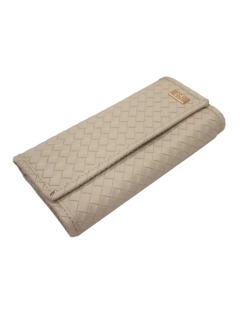 Luxe Jewelry Wallet Trame Woven Bisque