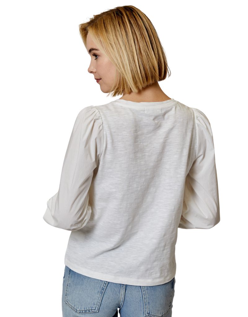 Combo Long Sleeve Top White