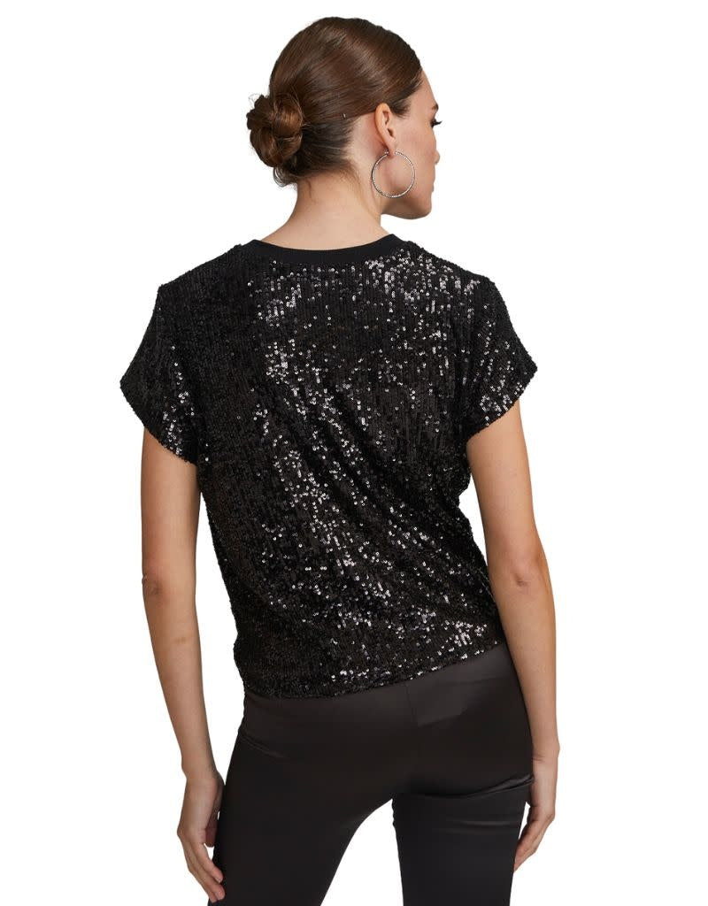 Bora Sequin Top Black