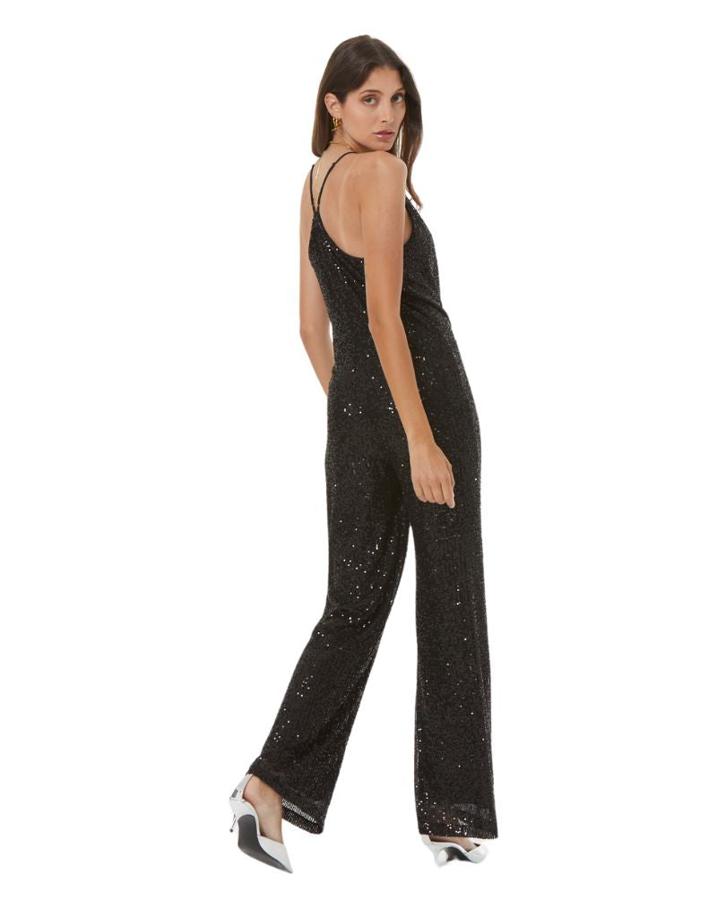 Maxim Sequin Jumpsuit Black