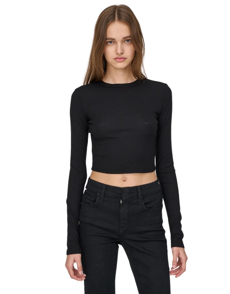 Verona Crop Shirt Jet Black