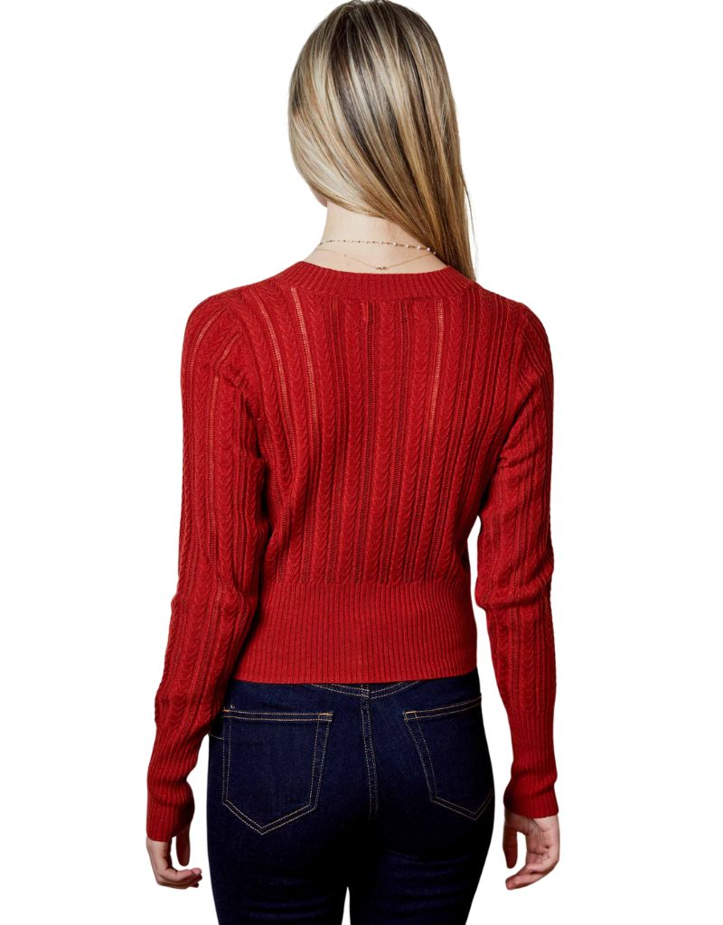 dH Levi Cardigan Ruby Back