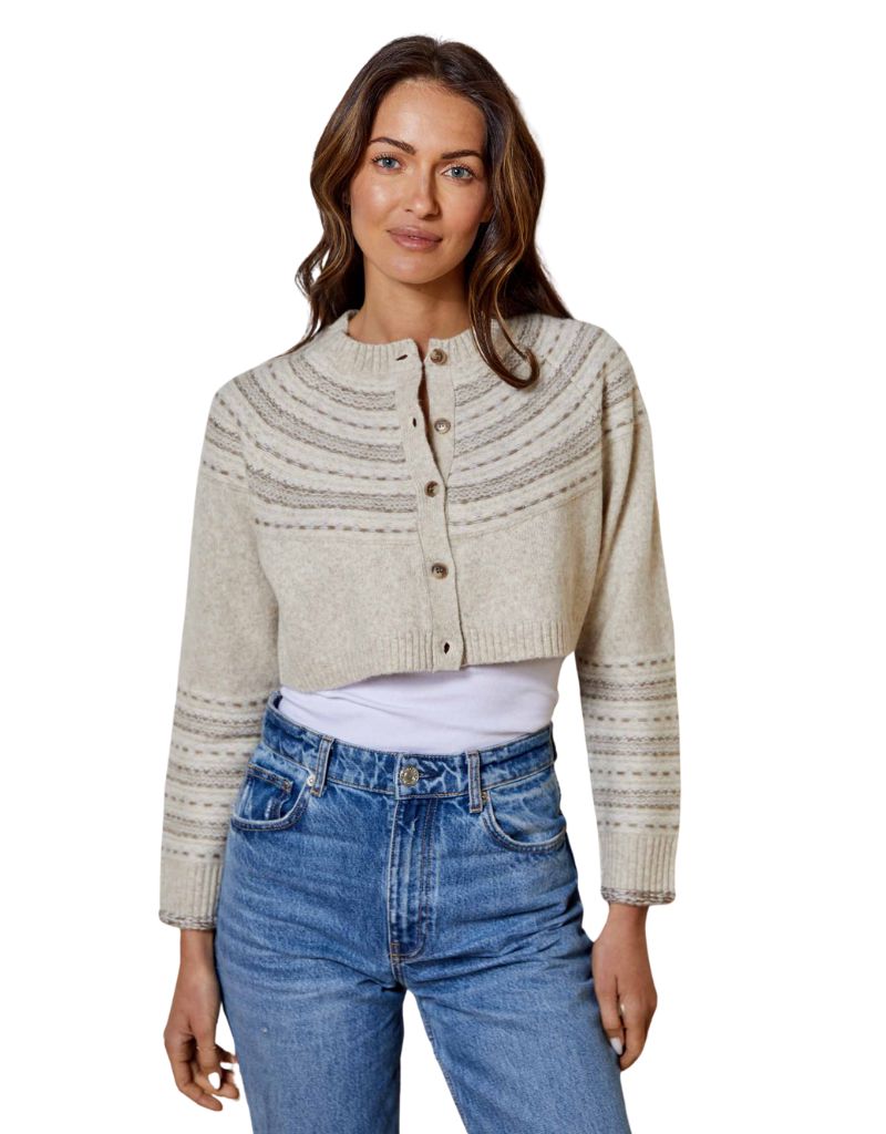 dH Teagan Cardigan Oat Combo