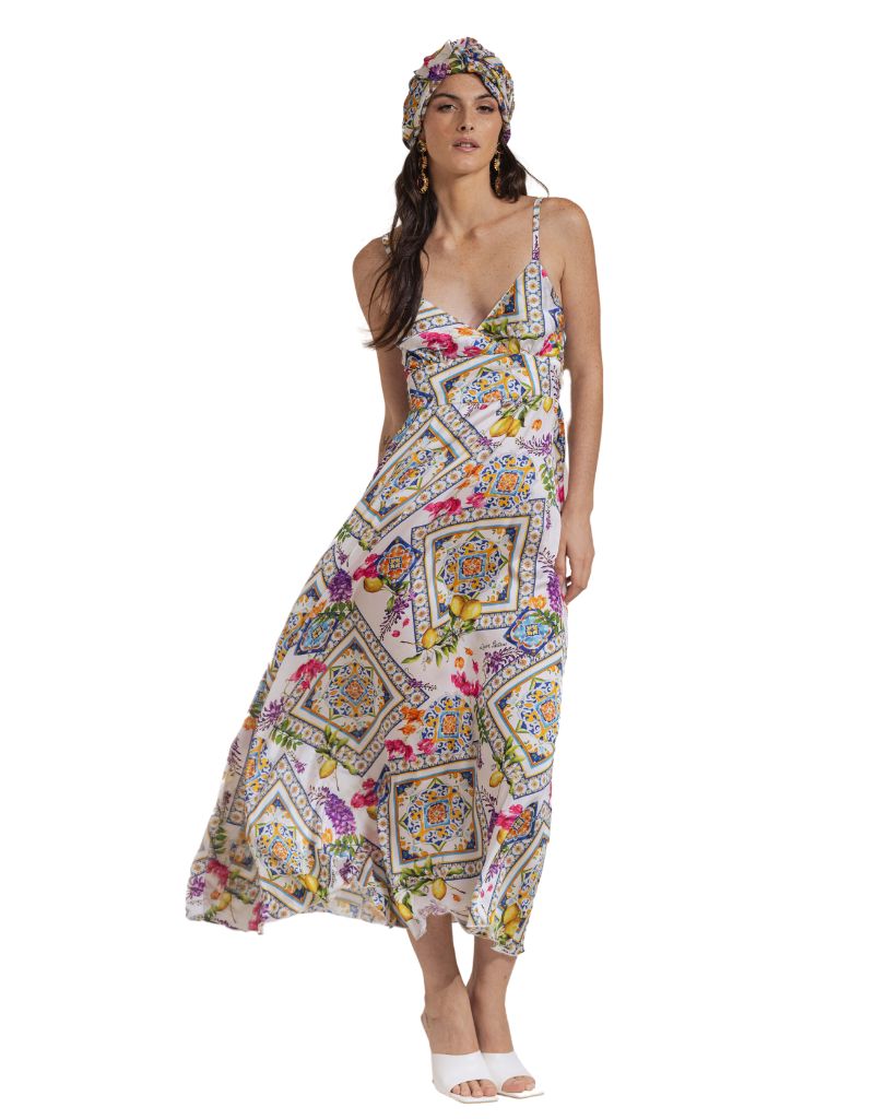 Dress Gin Lemon Foulard Print