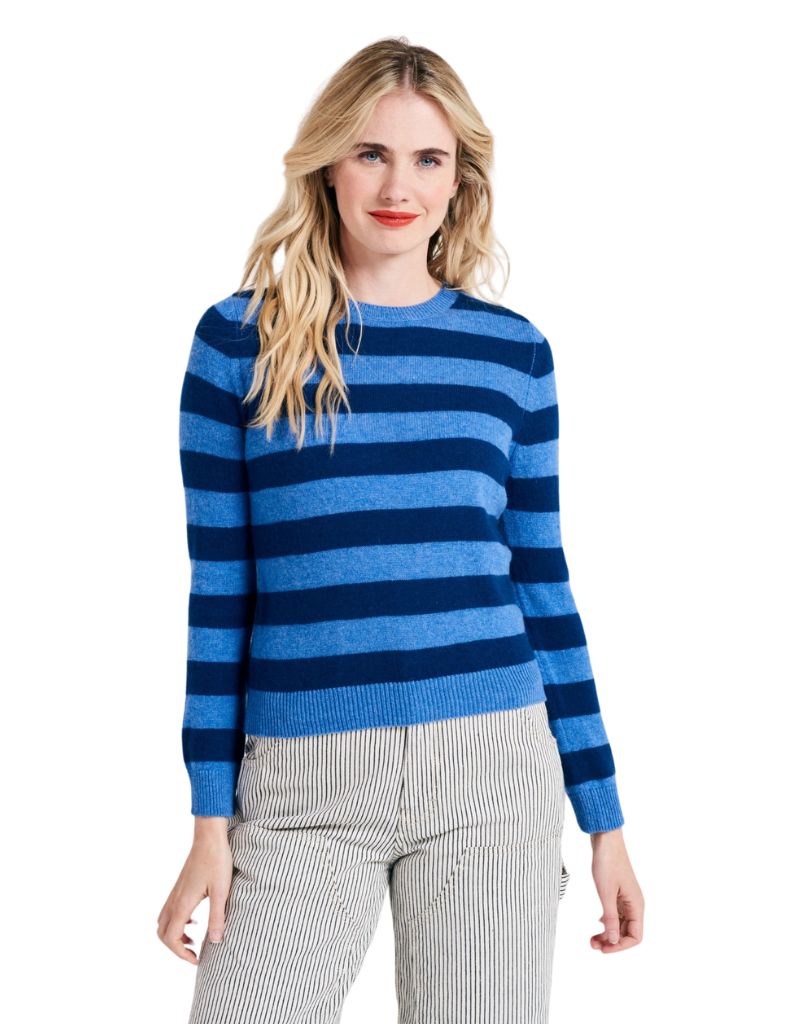 Stripe Crew V4 Periwinkle Denim