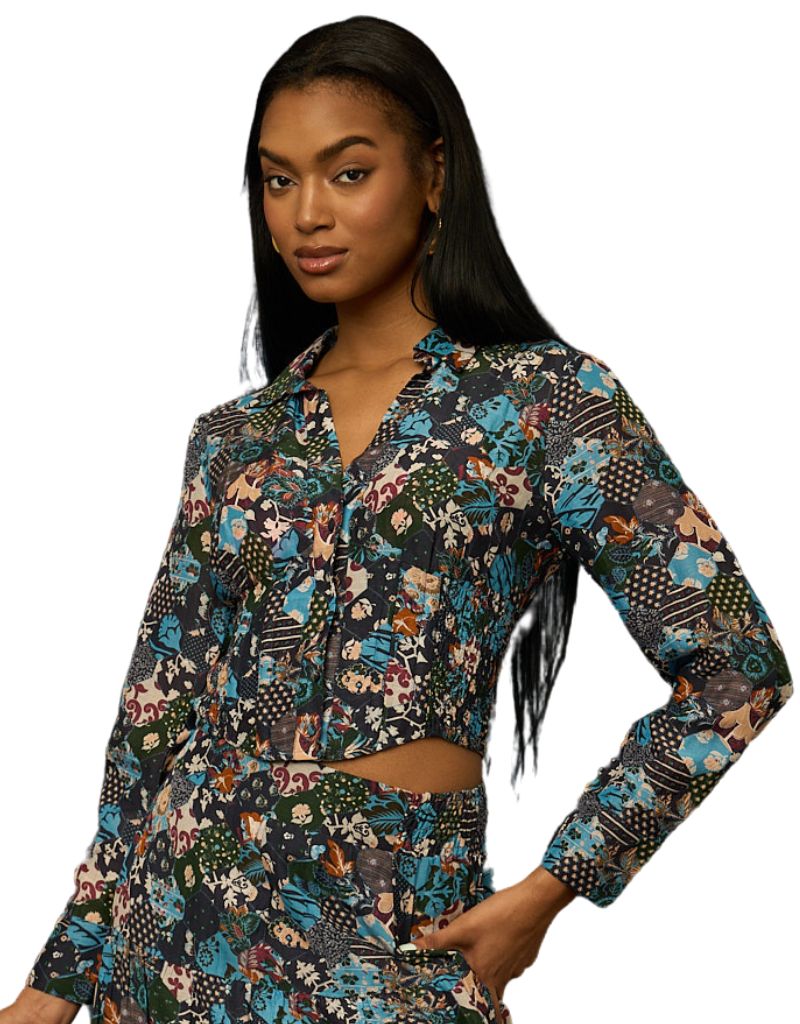 Felix Button Down Top Theodora Print